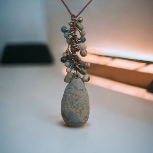 Handcrafted Jasper, leather, sterling, stones by Katherine Morris Designs